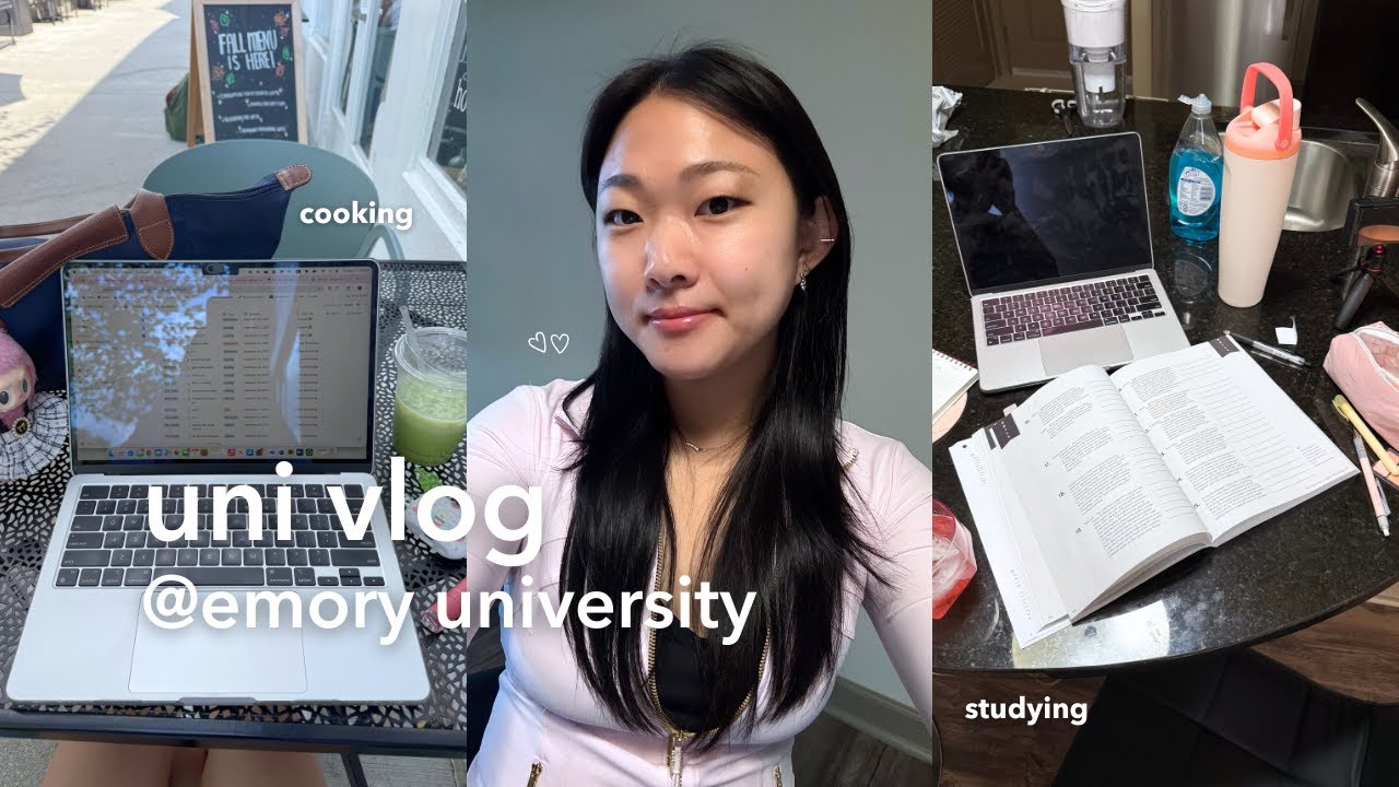 uni vlog @emory 🍵 учёба, кулинария, пилатес