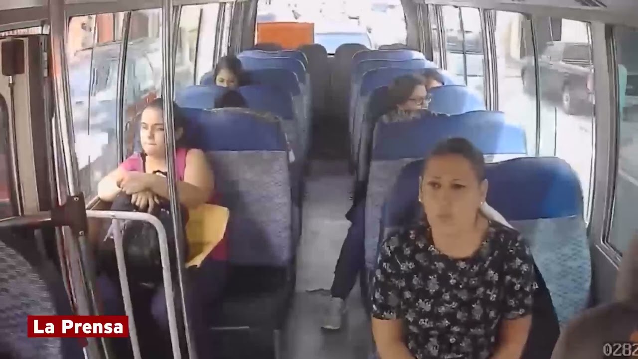 Así asaltan los buses en Tegucigalpa