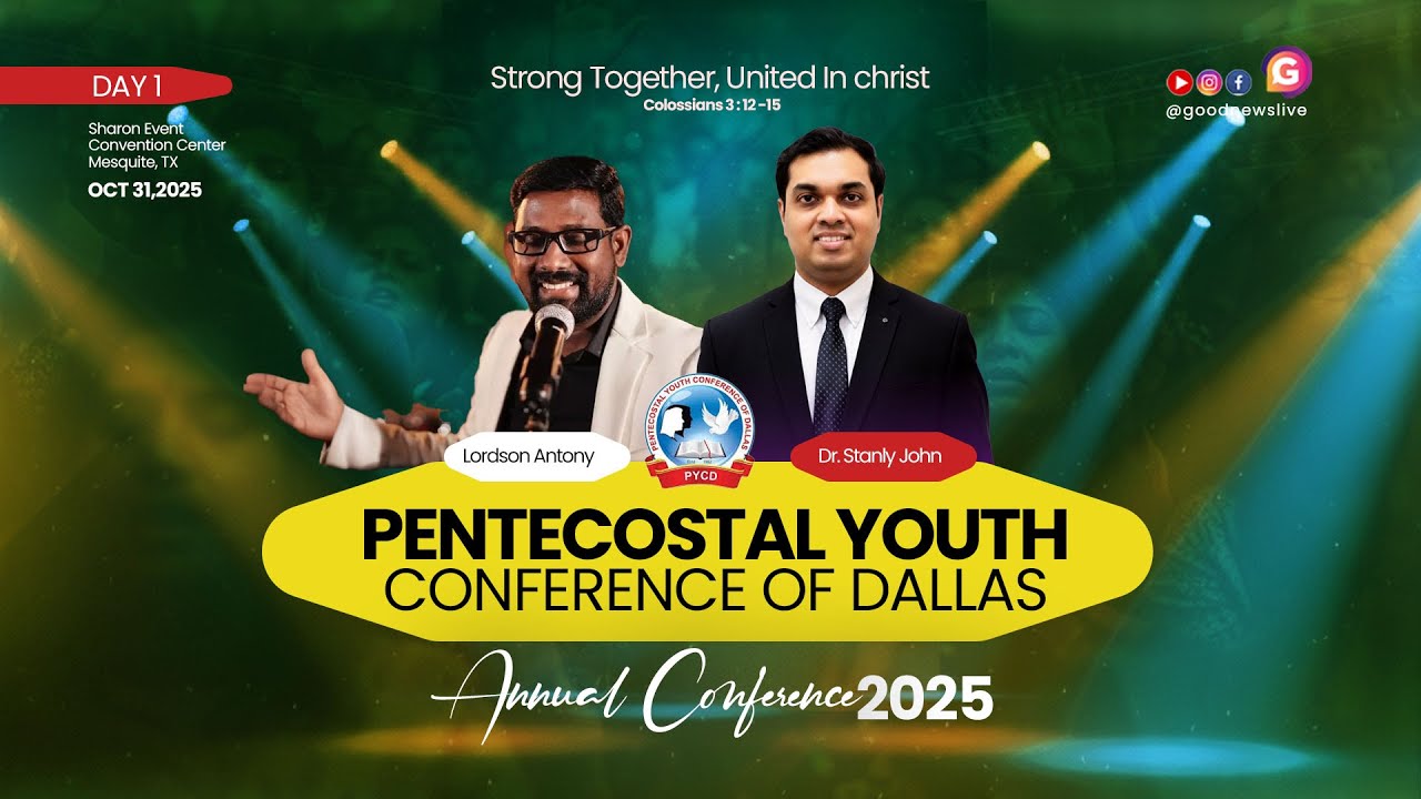 DAY 1 | EVENING MEETING | PYCD 2025 | DR. STANLY JOHN | SHARON EVENT CENTER DALLAS