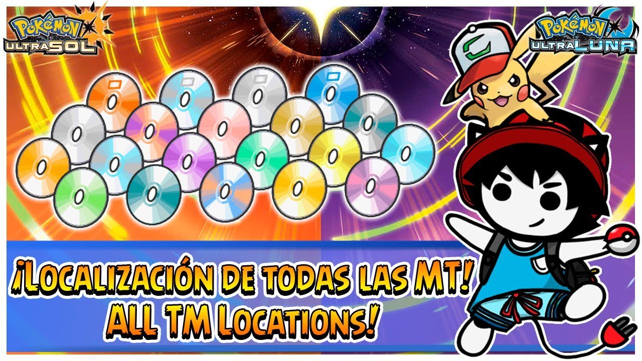 ¡Localización de todas las MT! / All TM Locations! - Pokémon Ultrasol y Ultraluna