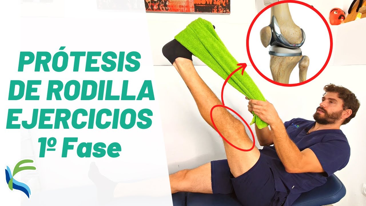 PROTESIS de RODILLA Ejercicios para rehabilitacion 1º fase | Fisiolution