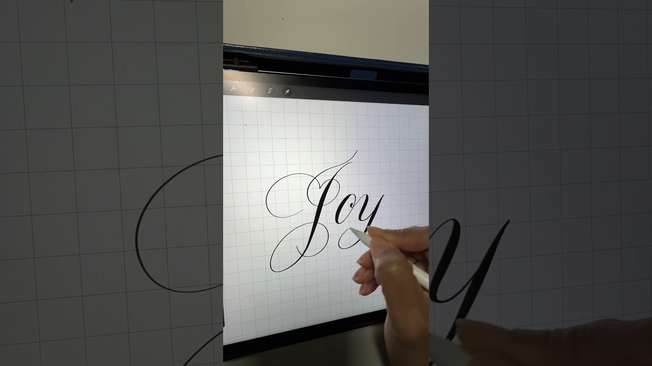 Copperplate calligraphy on the 