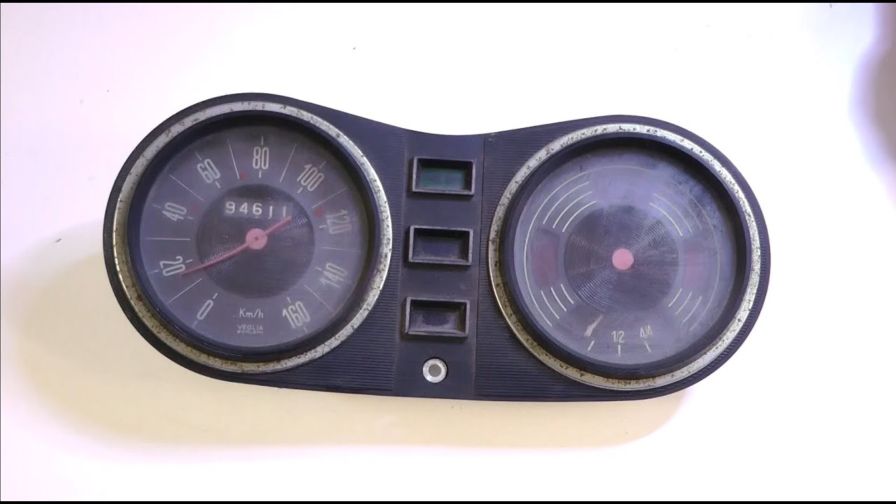 Riparazione restauro e pulizia quadro strumenti Fiat 128 - Fiat 128 instrument panel repair