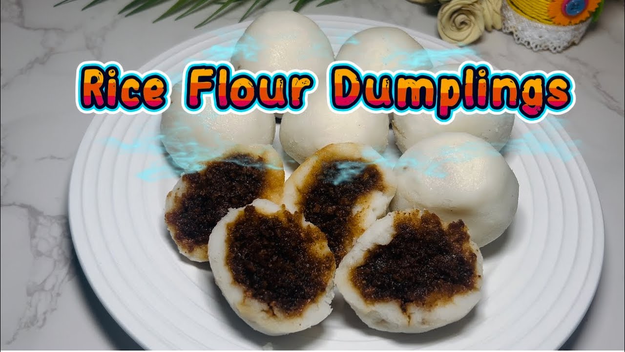 Soft and Steamed Rice Flour Dumplings 🍚￼🥥😋￼ 