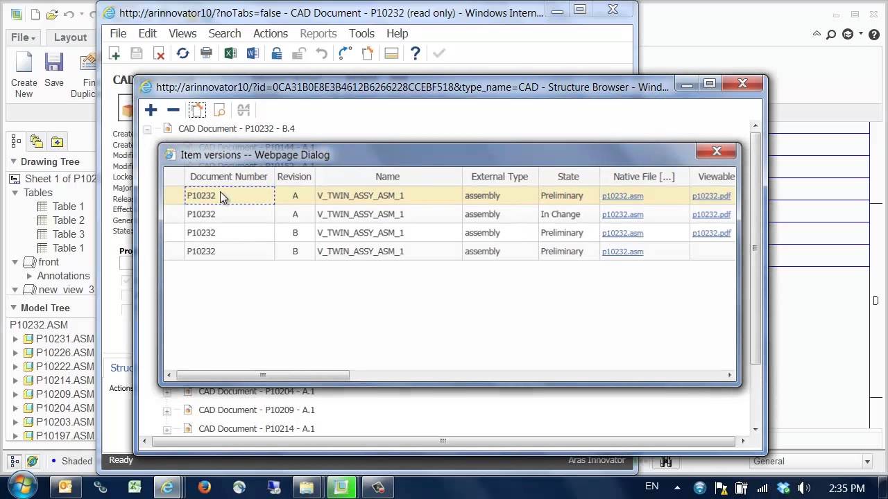 ITI TranscenData Creo Connector For Aras PLM Demo