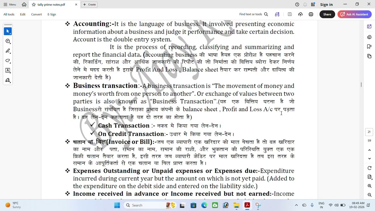 BASICS ACCOUNTING CONCEPTS AND TERMS FOR TALLY PART  4