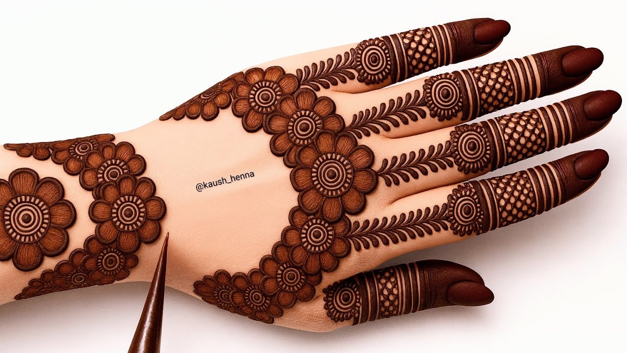 Very simple unique style mehndi design for back hand|new easy mehndi design 2026 | mehandi designs|