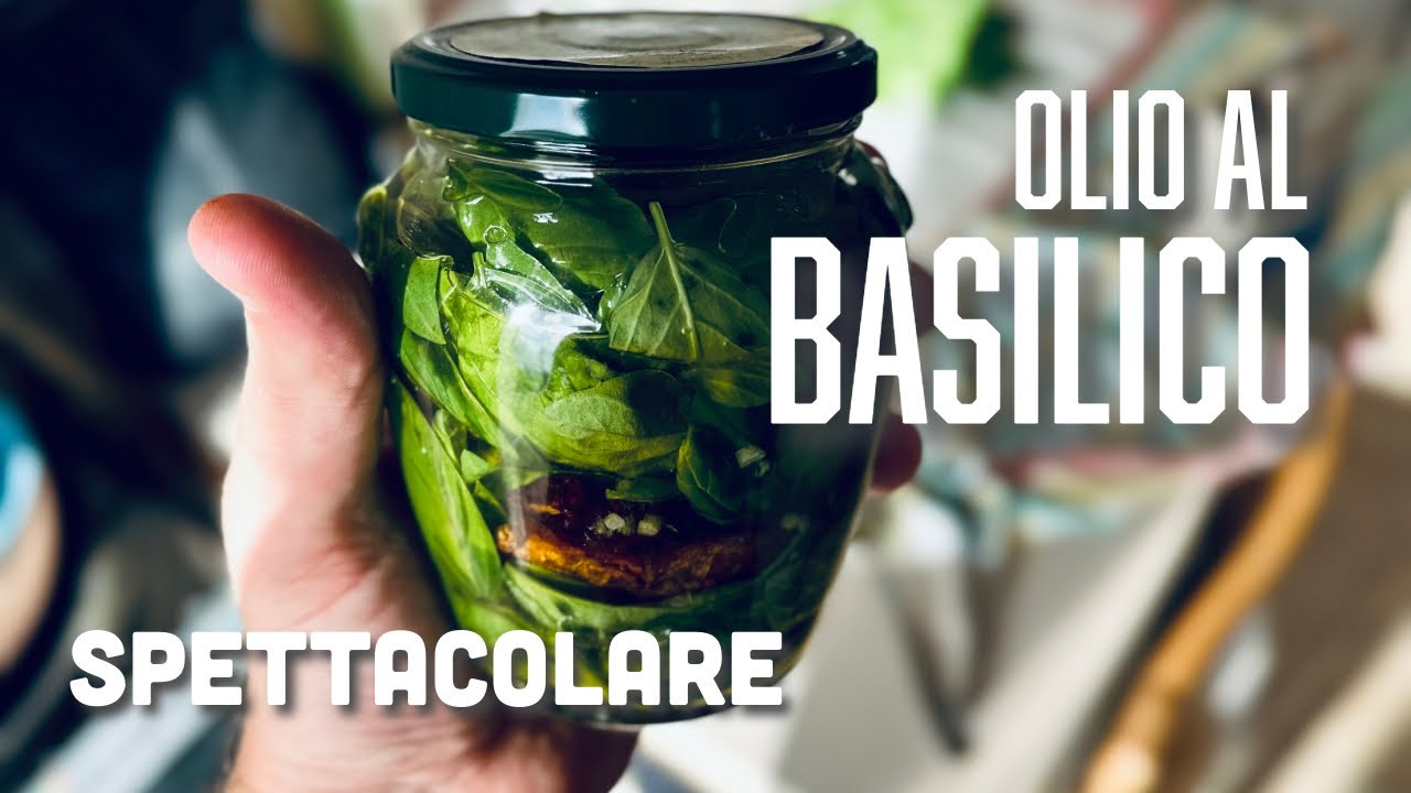 Olio aromatizzato al BASILICO fatto in casa in pochi semplici passi!