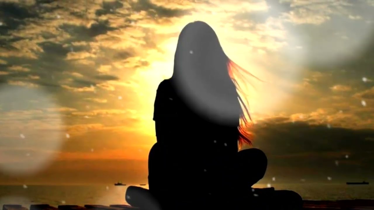 Girl alone in the Sunset