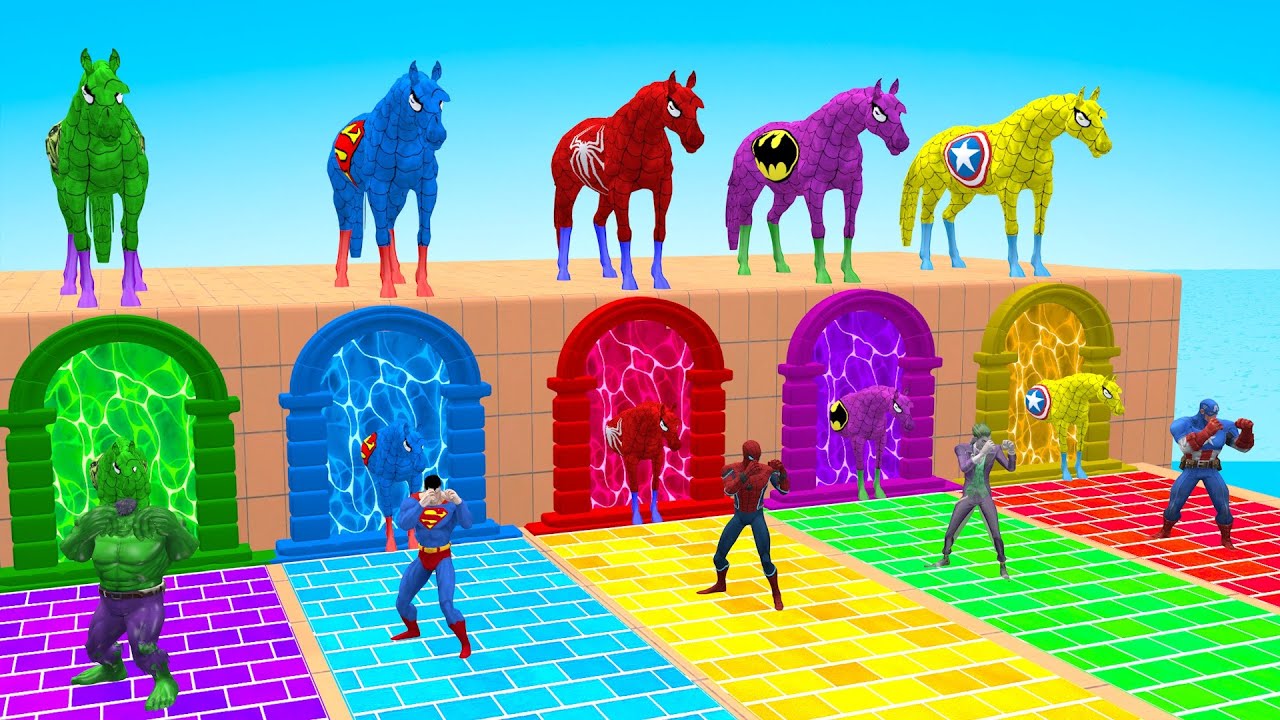 Long Slide Game With Cow Elephant Gorilla Hippopotamus Tiger 3d Animal Game Funny 3d Animals