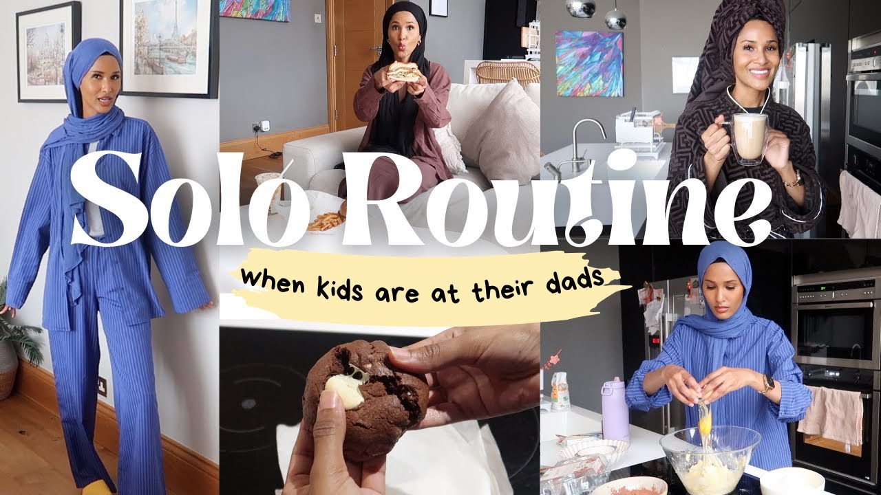 SOLO ROUTINE WHEN KIDS ARE AT THEIR DADS| morning routine, modest haul + bake cookies with me!