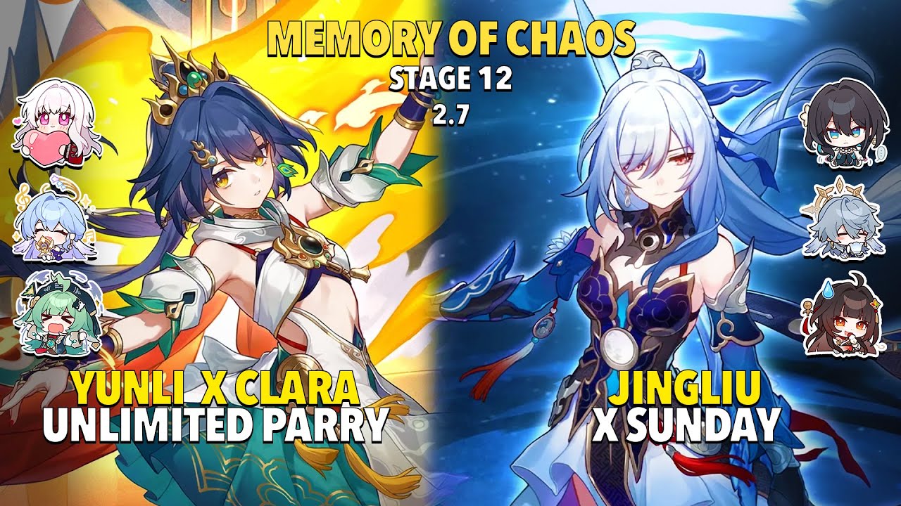 MOC 12 - E0S1 Yunli x Clara Unlimited Parry & E1S1 Jingliu x Sunday - Honkai: Star Rail 2.7