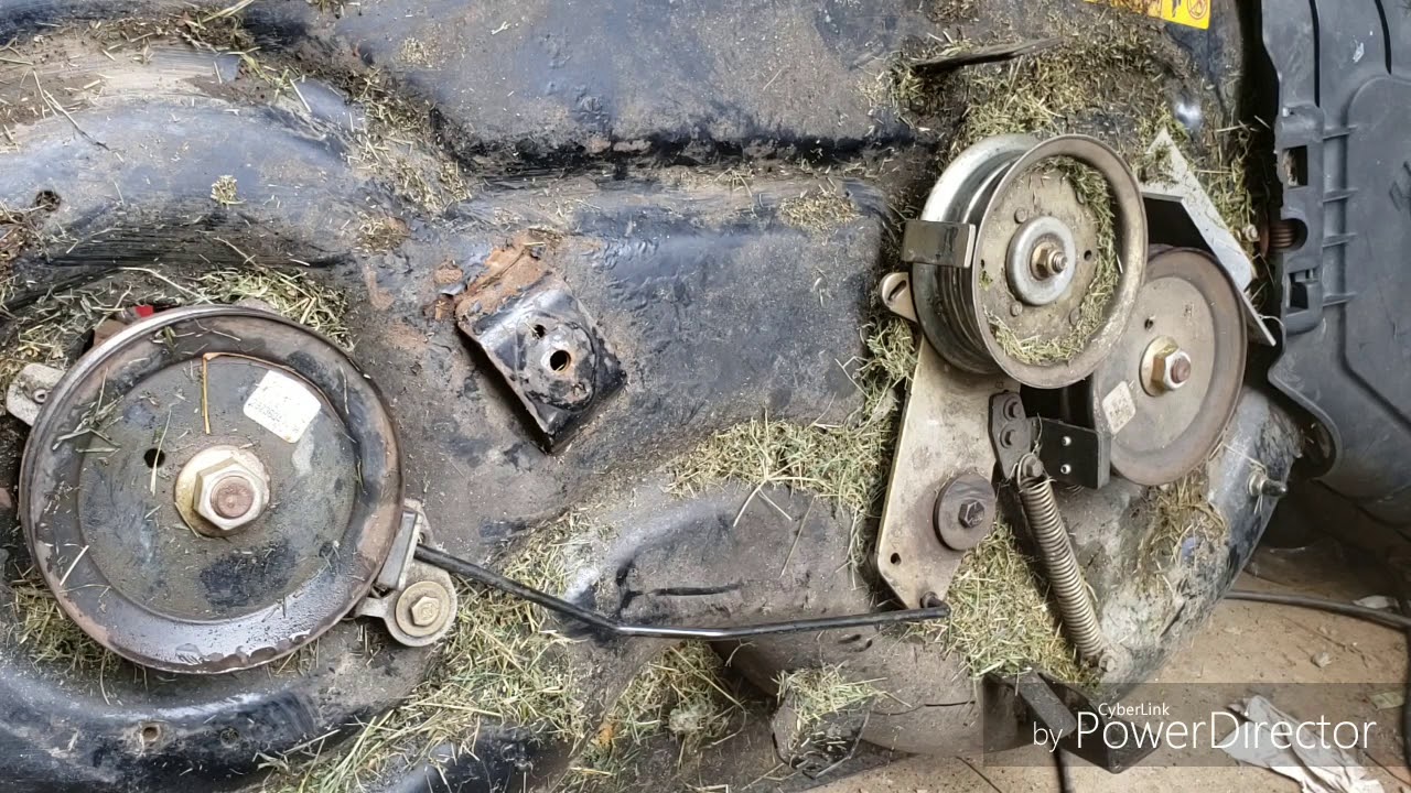Huskee lt4200 deck repair and belt replacement