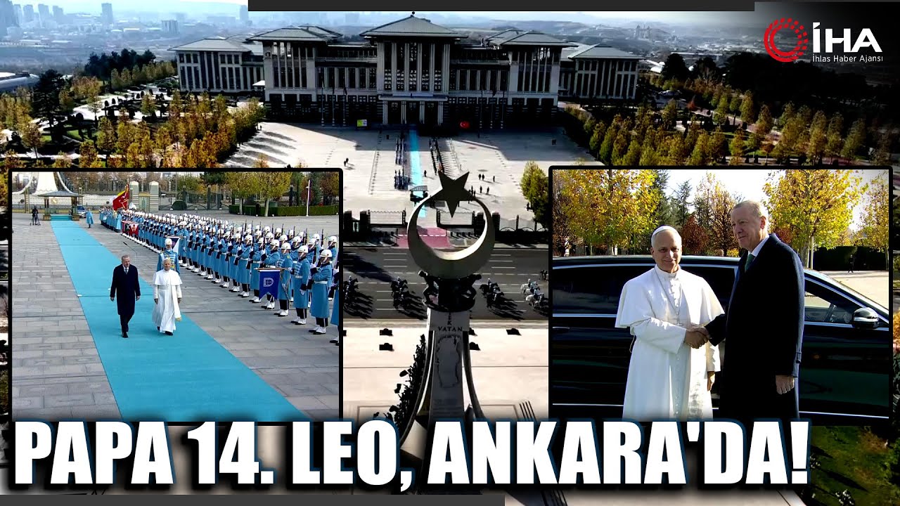 Cumhurbaşkanı Erdoğan, Vatikan Devlet Başkanı Papa 14. Leo'yu resmi t&ouml;renle karşıladı!