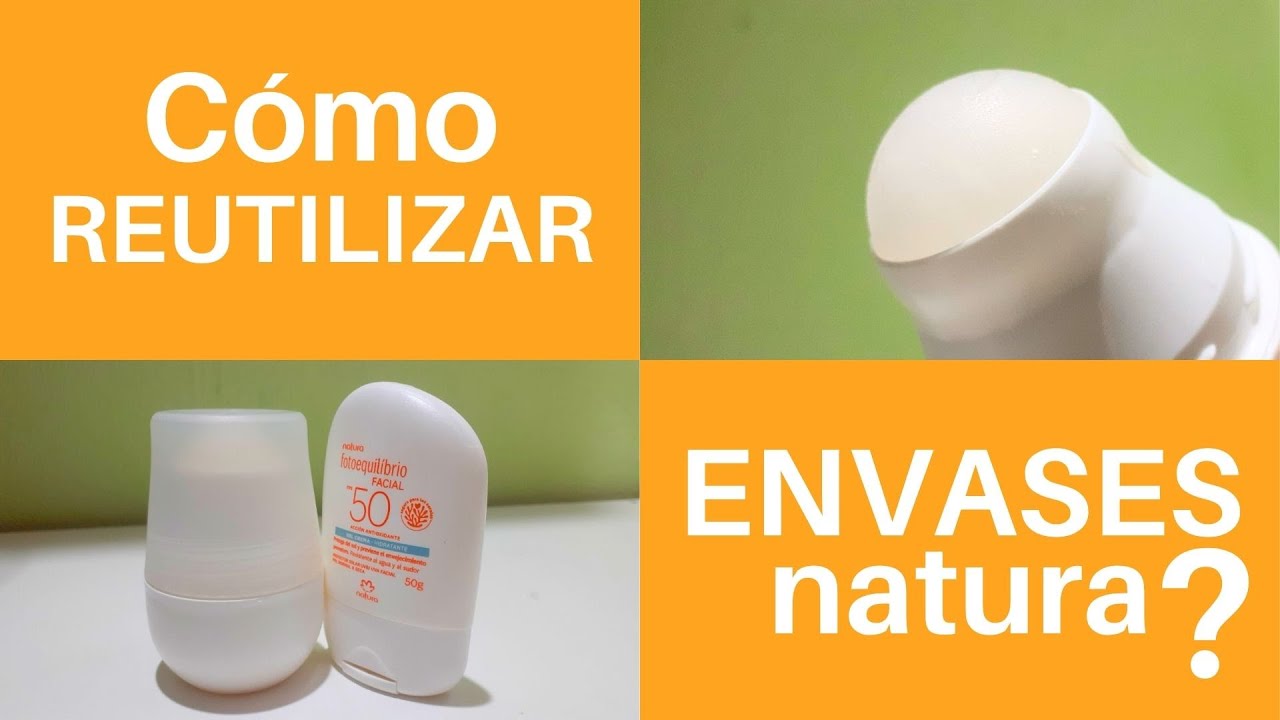 CÓMO RECICLAR ENVASES NATURA🍊🧴 Cómo REUTILIZAR ENVASES DE DESODORANTE ROLL ON✨