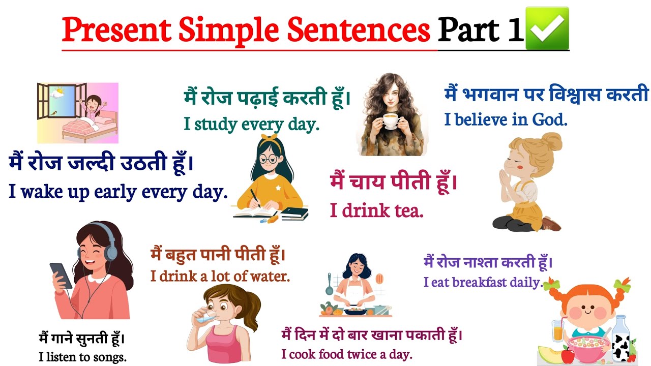 🔹English for Beginners | Speak English Without Grammar Fear | Present Simple Tense |✅️ Part 1