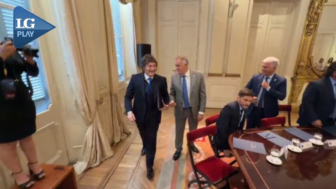 Así saludó Milei a cada uno de los 20 gobernadores en Casa Rosada