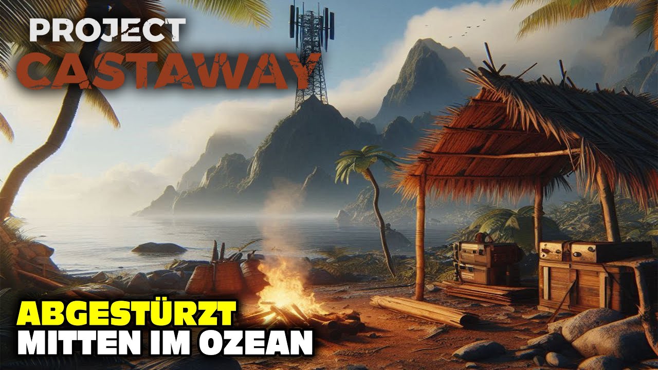 Day 1: Ich STRANDE an einer INSEL & BAUE mir einen UNTERSCHLUPF | Project Castaway 🏝️
