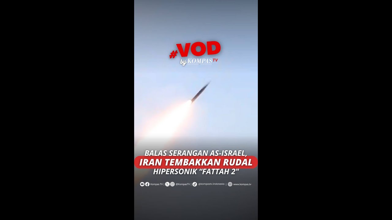 BALAS SERANGAN AS-ISRAEL, IRAN TEMBAKKAN RUDAL HIPERSONIK 'FATTAH 2'  #short