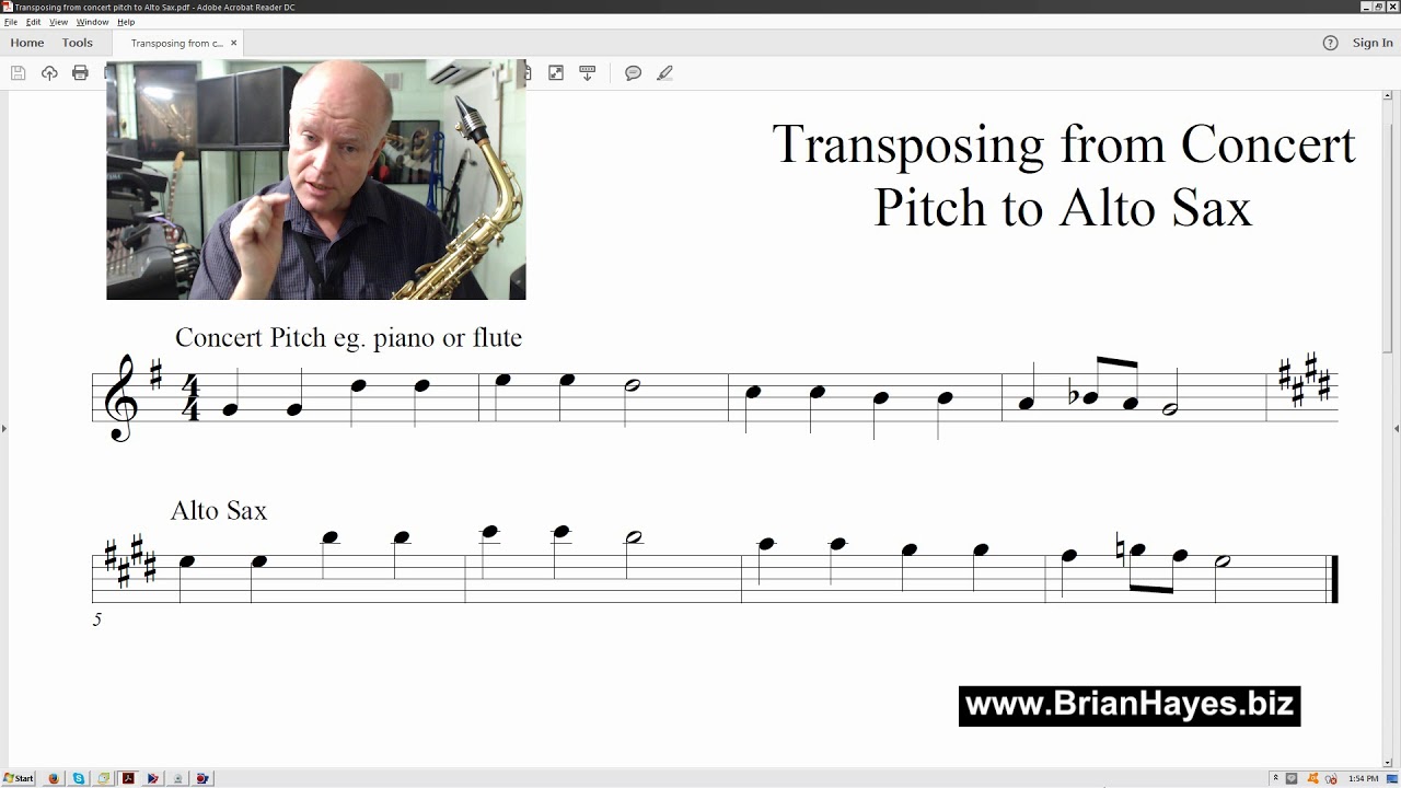 Transposing Made Easy for the Alto Saxophone