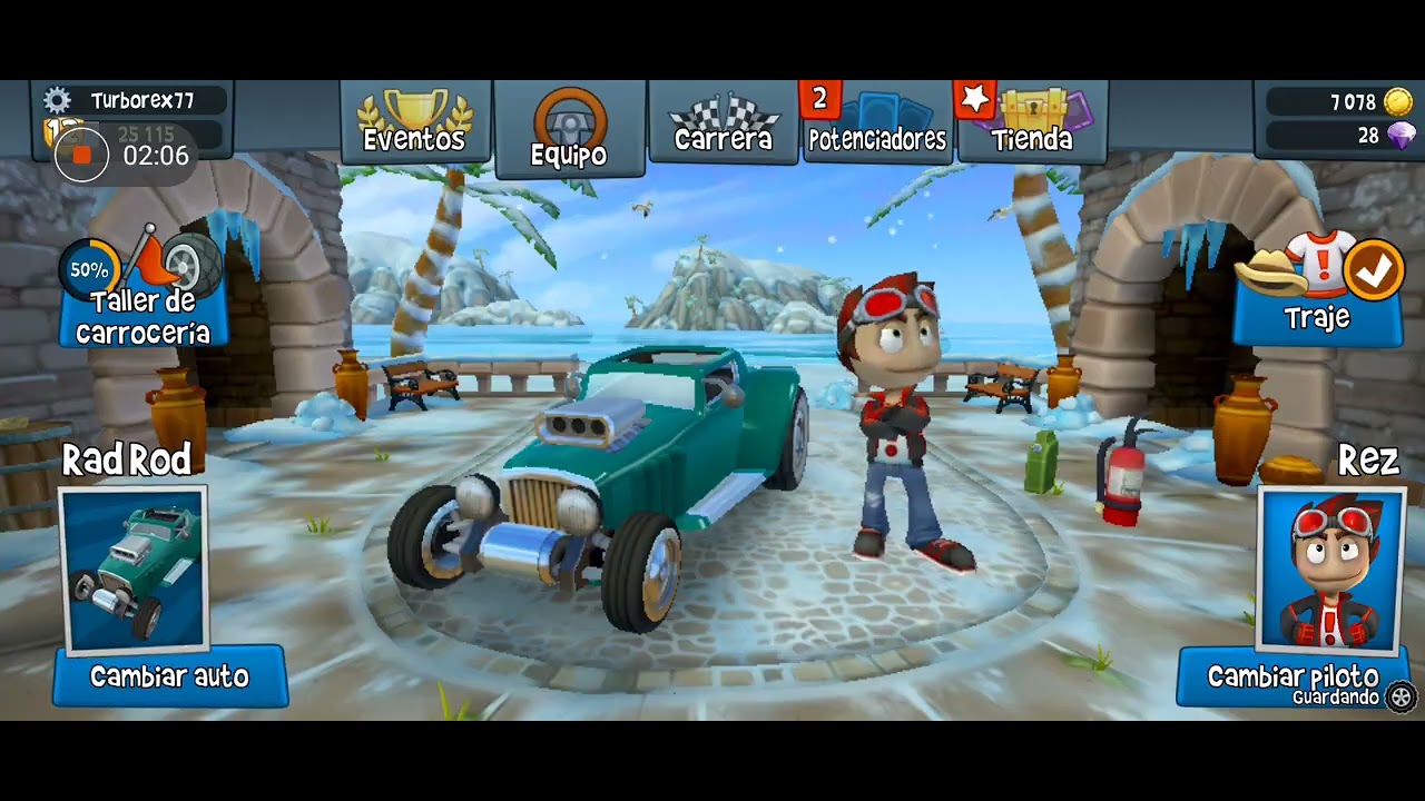 Roxie roller casi me lo gana😮😮😮Beach buggy racing 2