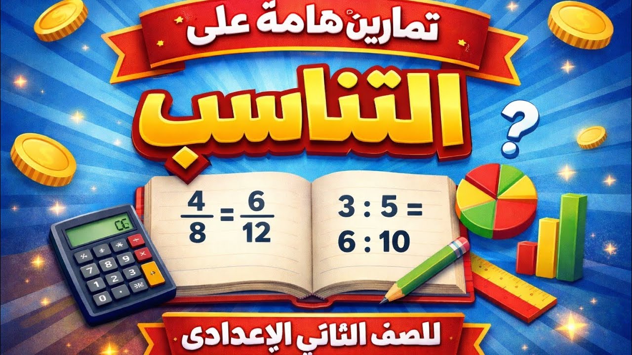 تمارين على التناسب للصف الثانى الاعدادى