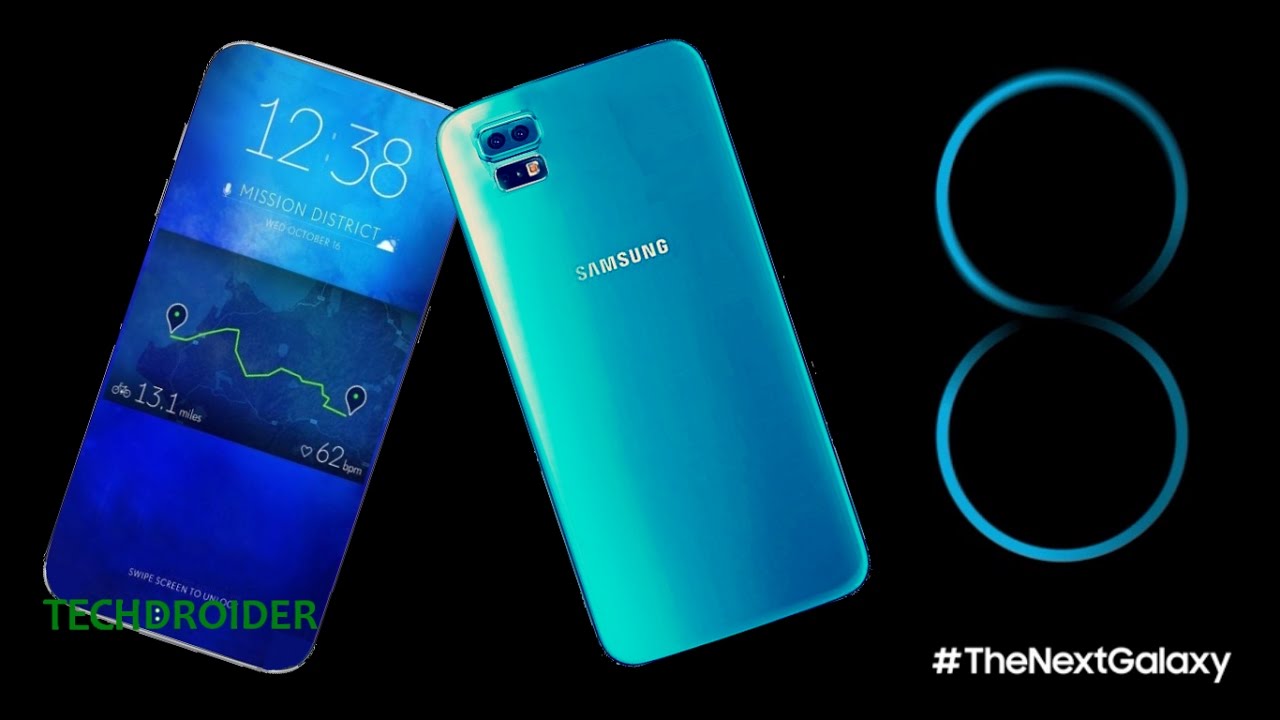 Samsung Galaxy S8 Render with Bezel-less Display and Dual Camera
