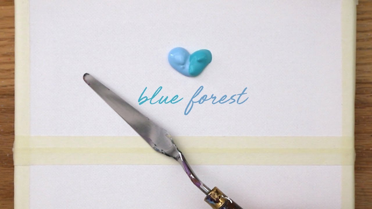 Картина "Синий лес" | Пошаговая картина Акриловая краска # 176