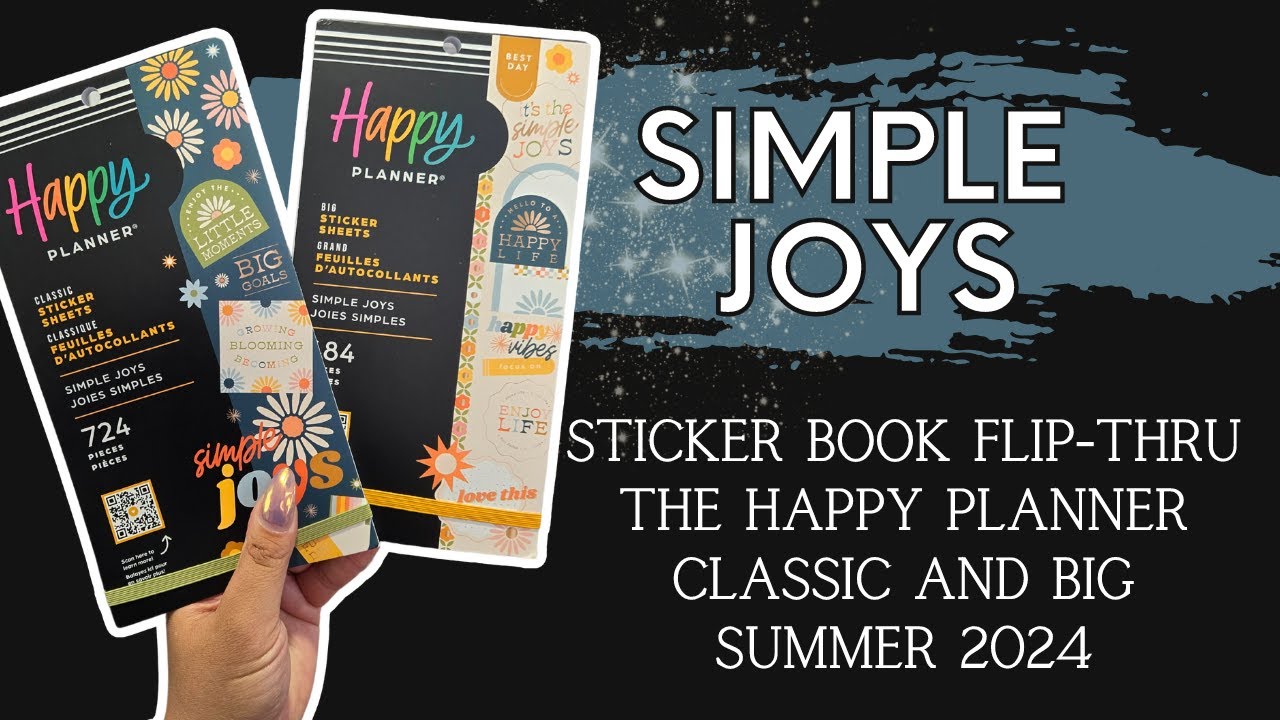 Simple Joys C & B | Sticker Book Flip-Thru | The Happy Planner Summer 2024