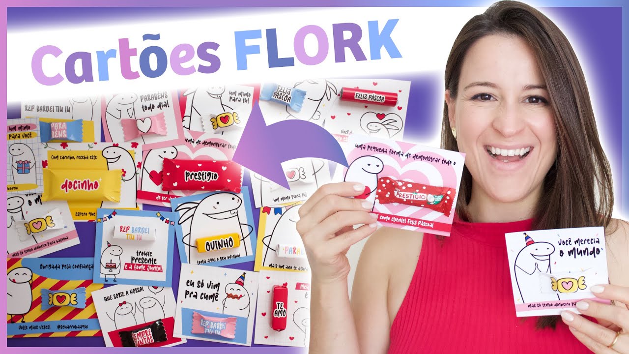 Cartões FLORK inspirados na tendência OVO BENTÔ CAKE - Dica de Lembrancinha {PARA IMPRIMIR}