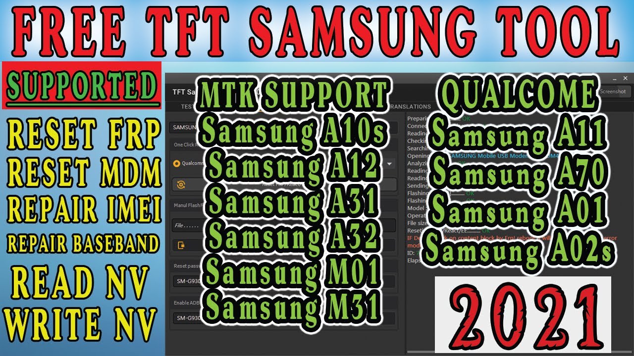 Free TFT Samsung Tool V1.0 Reset FRP | Repair Imei Latest Models Pattern Unlock Without Data Loss