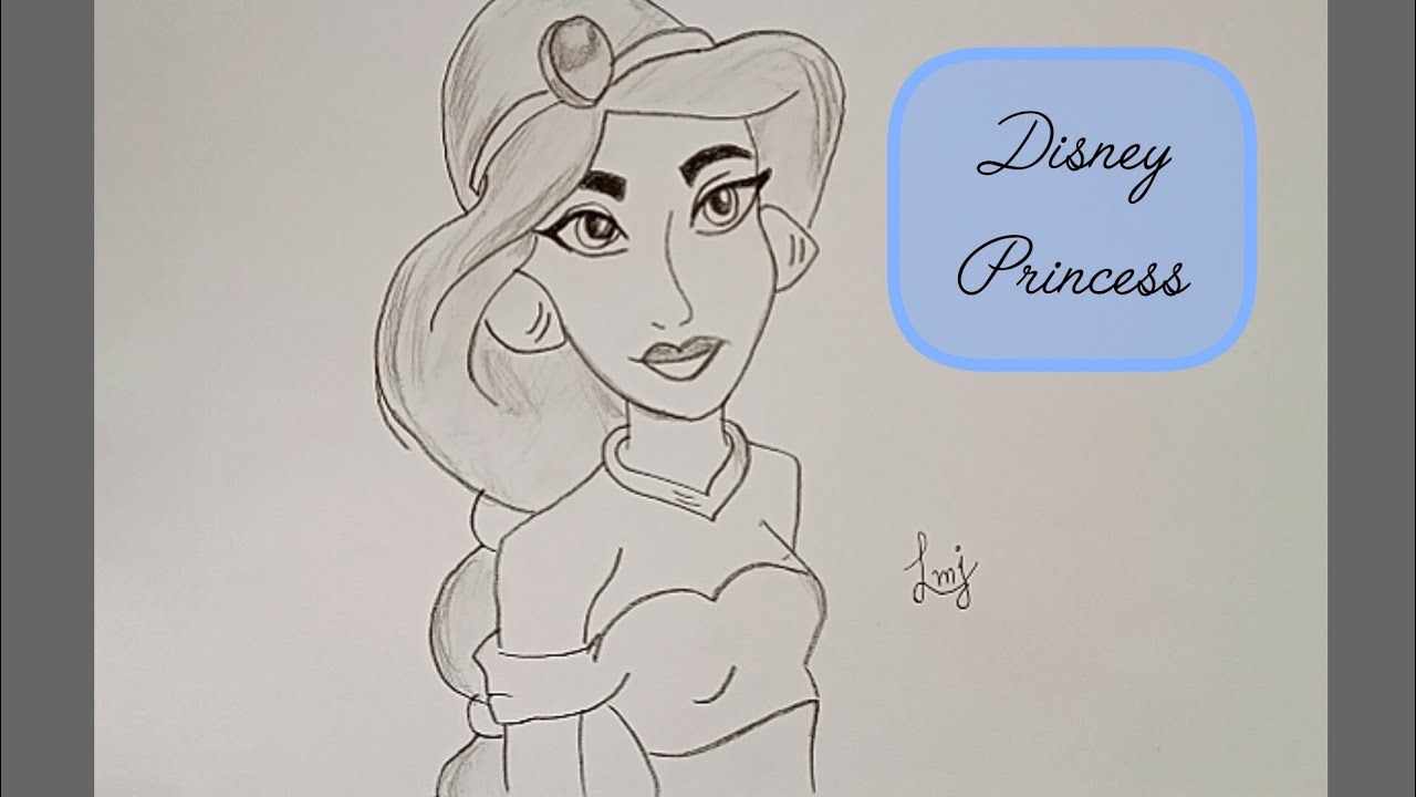 How to draw Disney Princess Jasmine from  Aladdin