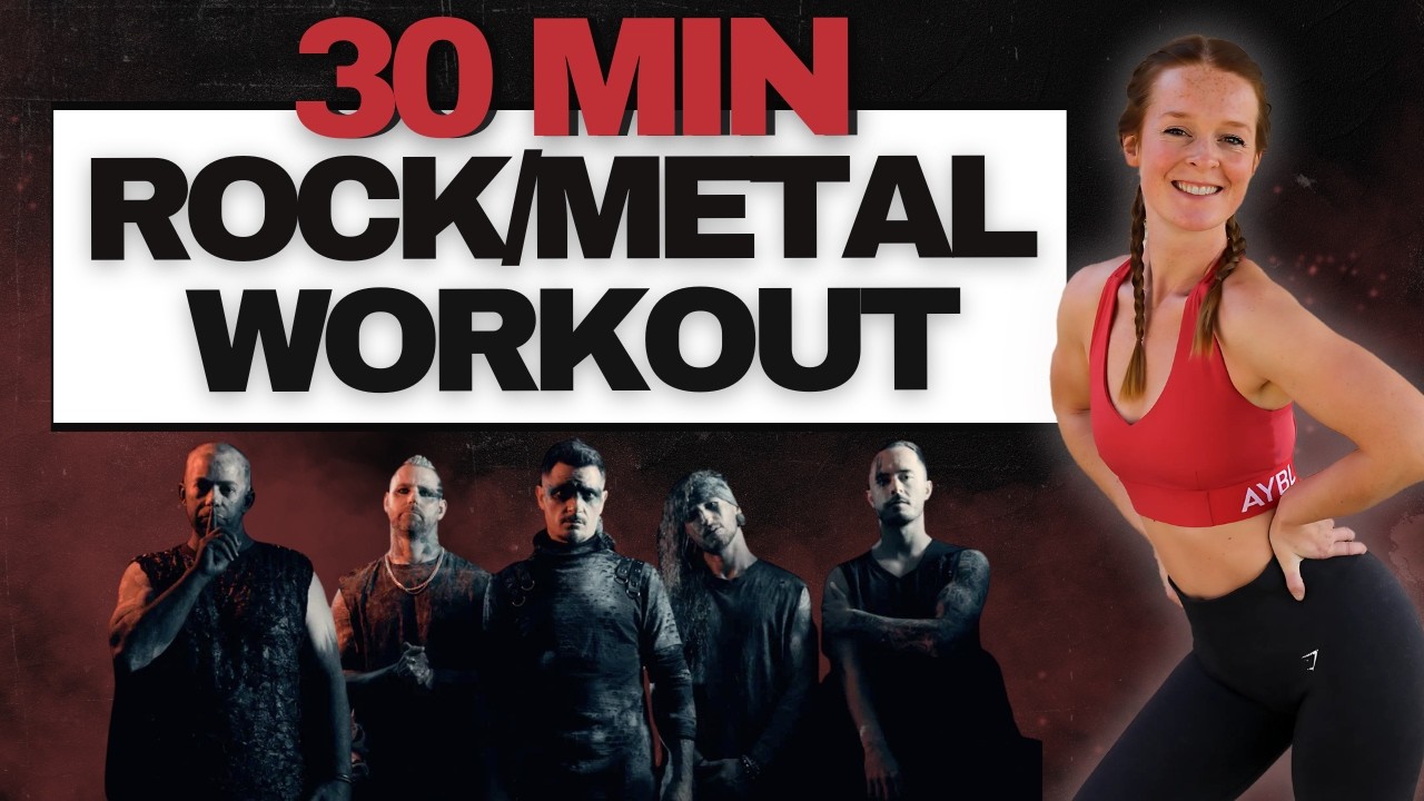 30 MIN INTENSE METAL/ROCK WORKOUT | Super Sweaty Full Body Cardio | No Equipment, No Repeat