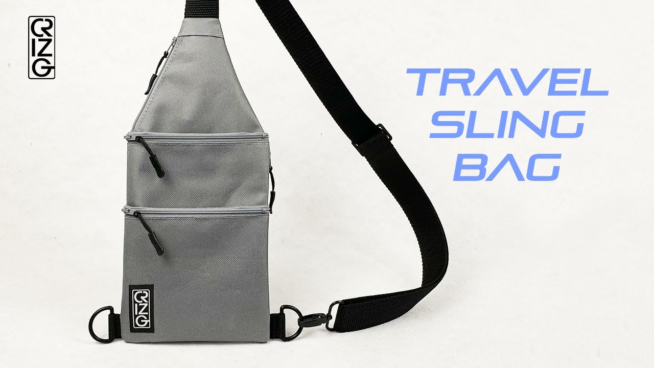 Water Resistant Slim Travel Sling Bag for wearing inside the jacket. Travel Bag Series. DIY