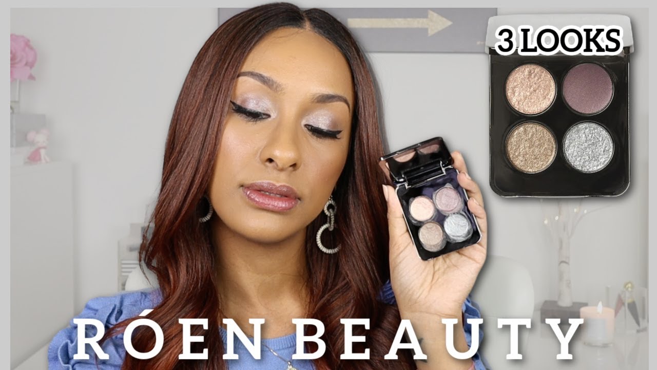 RÓEN BEAUTY 52 ° Cool Palette | 3 LOOKS | Swatches & Review | COLLAB