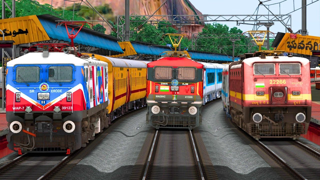 TRAINS HIGH SPEED CROSSING IN LOOP TRACK | BUMPY RAILROAD Train Simulator | Railworks | NTG GAMING