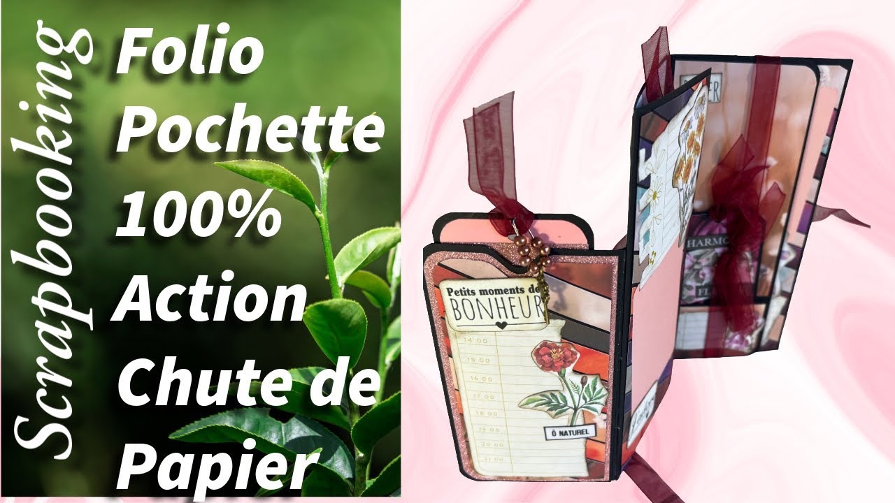Scrapbooking, folio pochette avec chute de papier 100% Action 