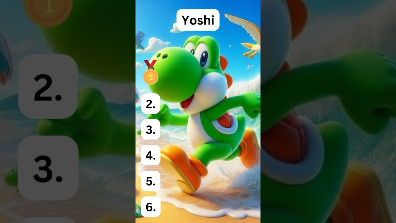 Rank these 6 Super Mario Characters but you can't change...