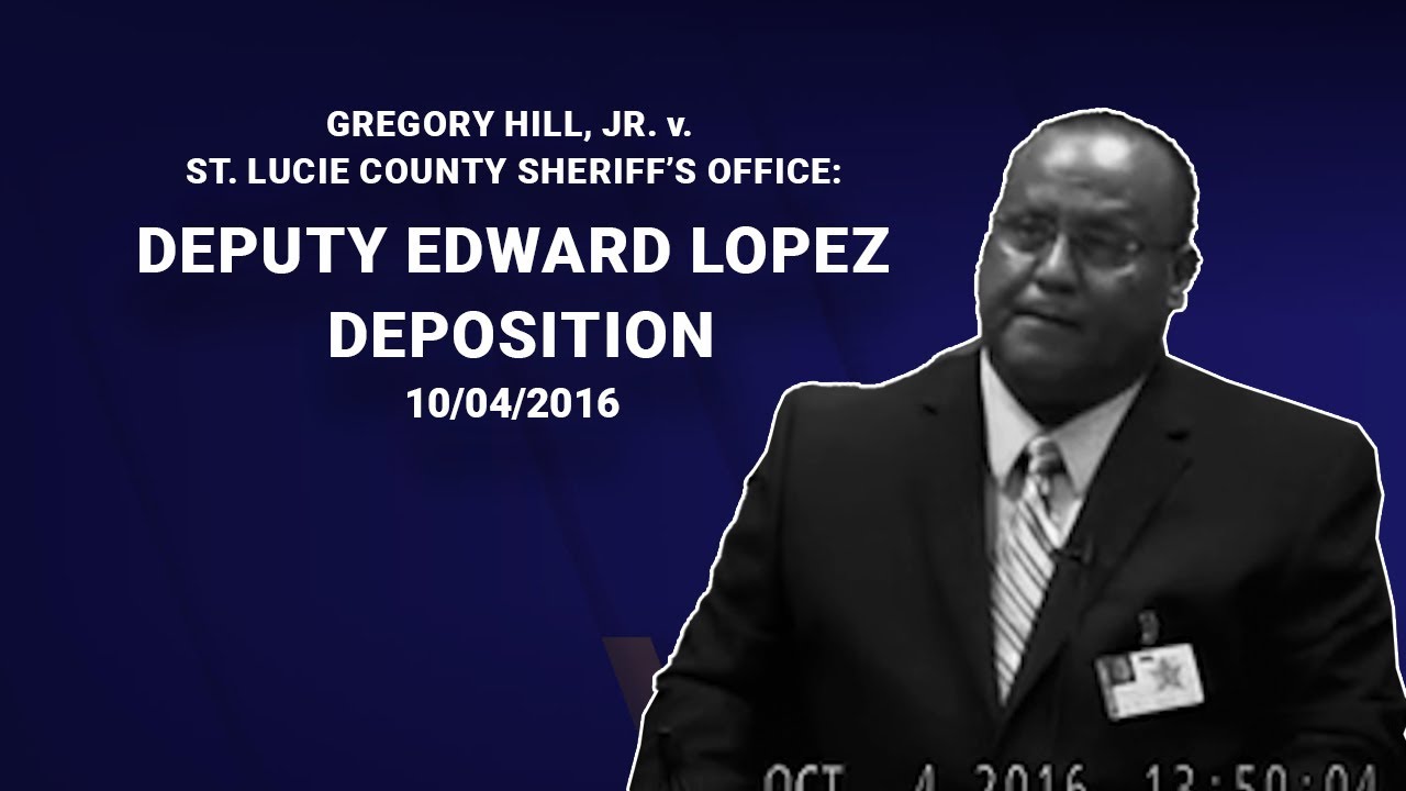 Deposition of Deputy Edward Lopez in case where his partner shot man through closed garage door