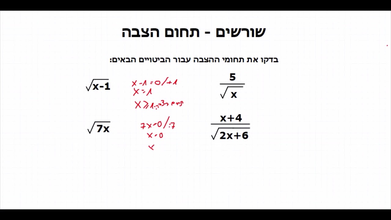 שורשים - תחום הצבה
