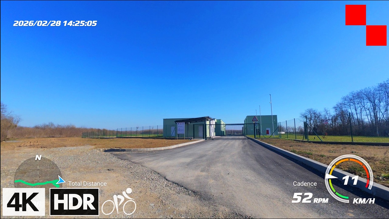 25-minutna popodnevna vožnja Slavonijom🚴(Satnica-Petrijevci) | 4K virtualni trening