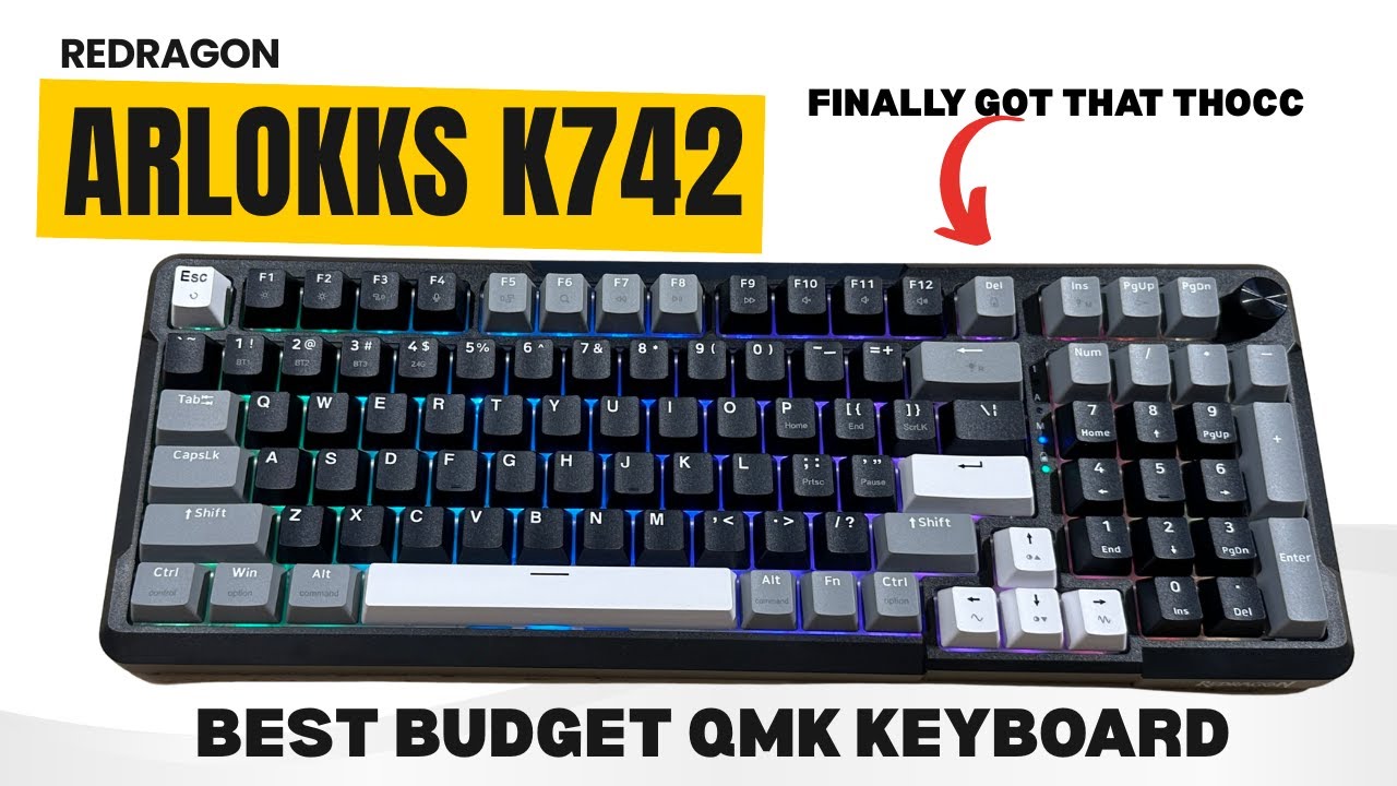 ARLOKKS K742 QMK/VIA Mechanical Keyboard by Redragon #redragon #mechanicalkeyboard #k742 #gaming