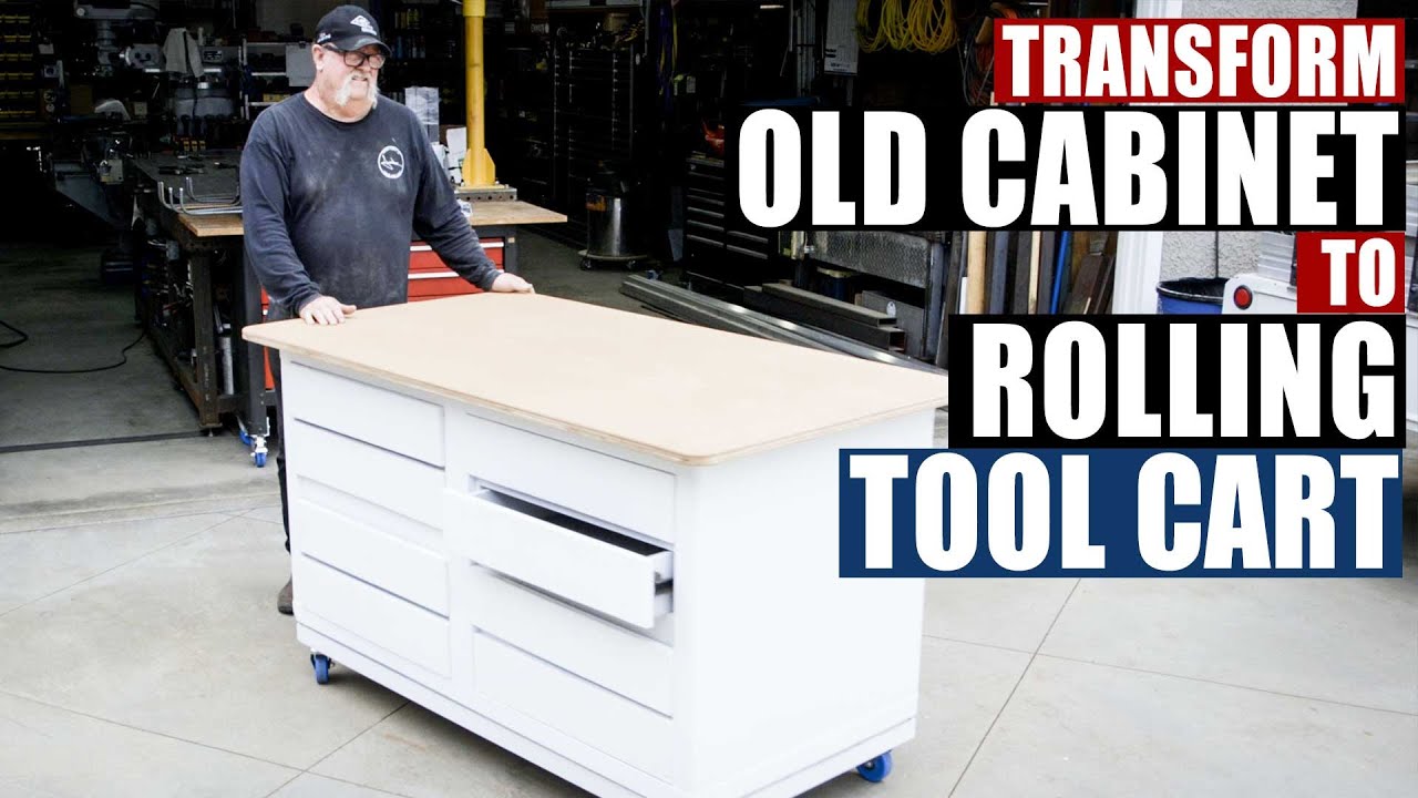 Transforming a Junked Rolling Cabinet into a Sleek Workshop Station | Jimbo's Garage DIY Restoration