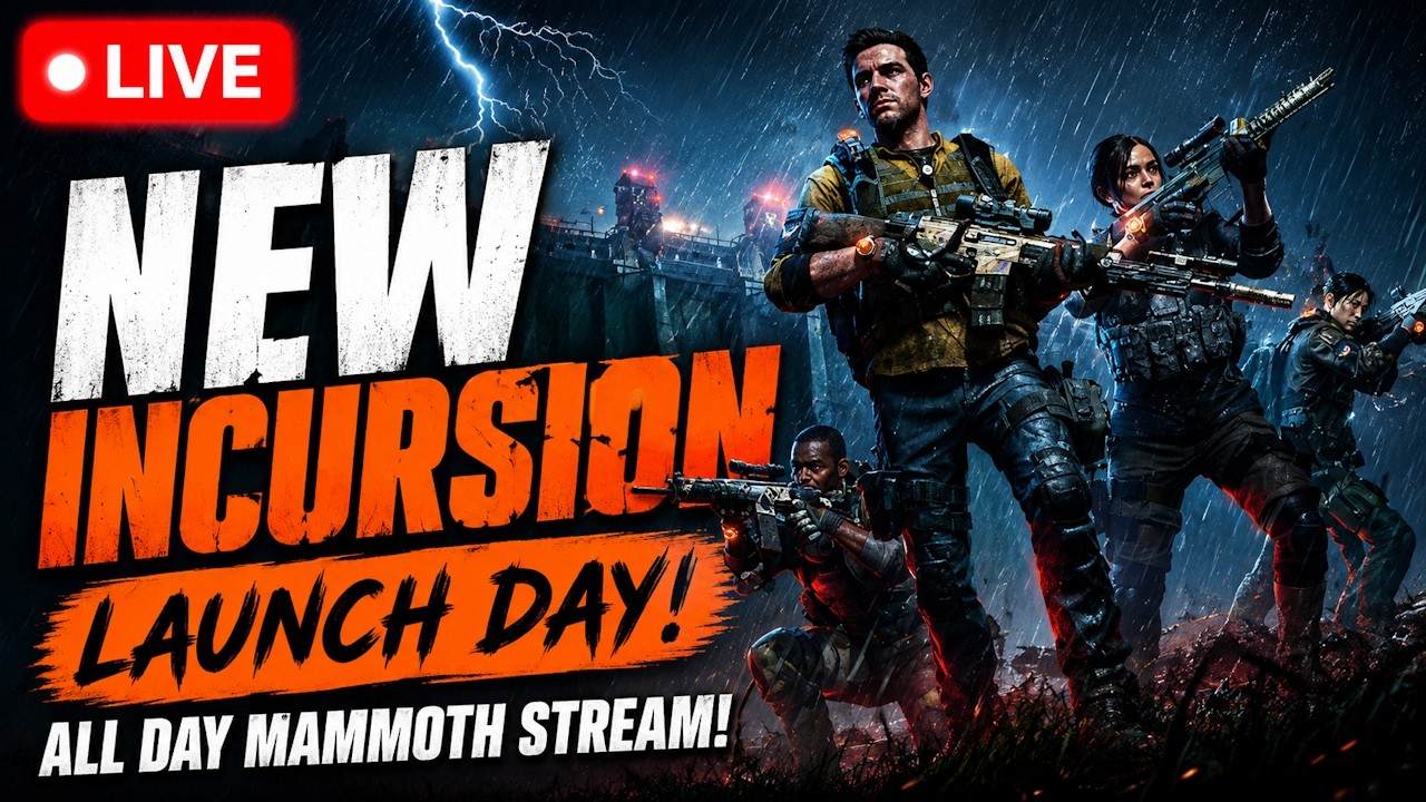 🔴 LIVE | BROKEN RAIN INCURSION LAUNCH! ALL-DAY MAMMOTH STREAM! | The Division 2