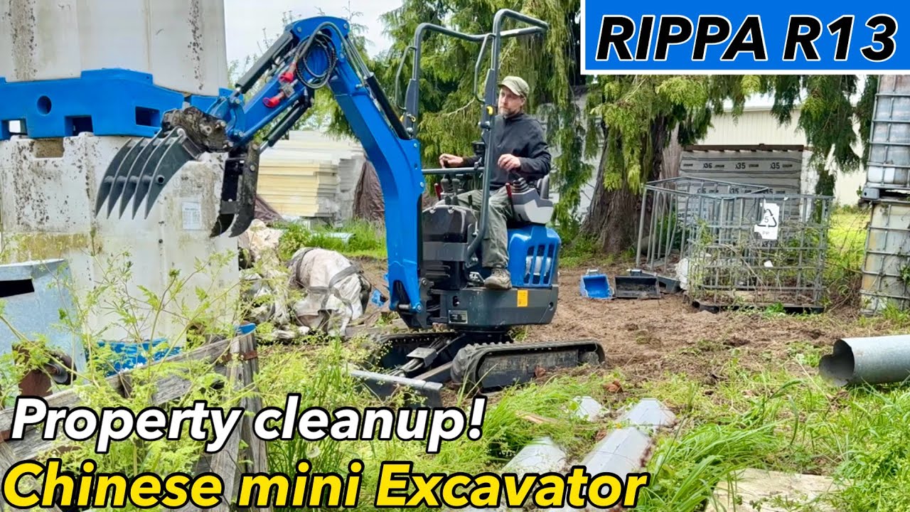 Mini Excavator review Rippa R13 compact cleaning up land #excavator