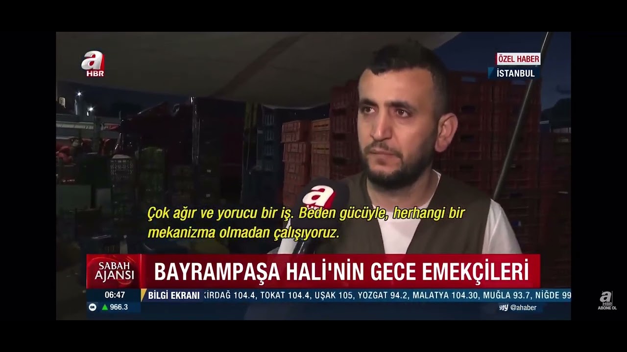Bayrampaşa Hali’nde gece mesaisi