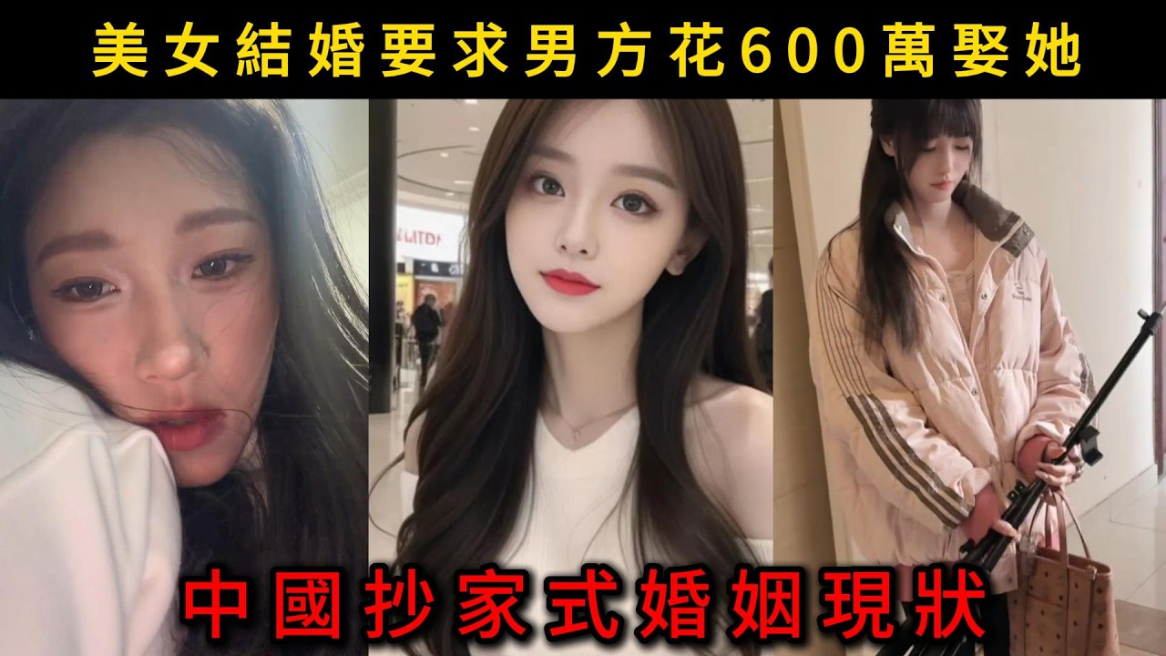 美女結婚要求男方花600萬娶她，中國抄家式婚姻現狀。