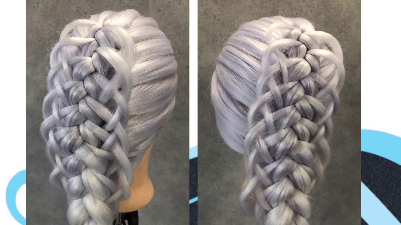 3 strengen op vlecht met lussen, 3 strand dutch braid with loops
