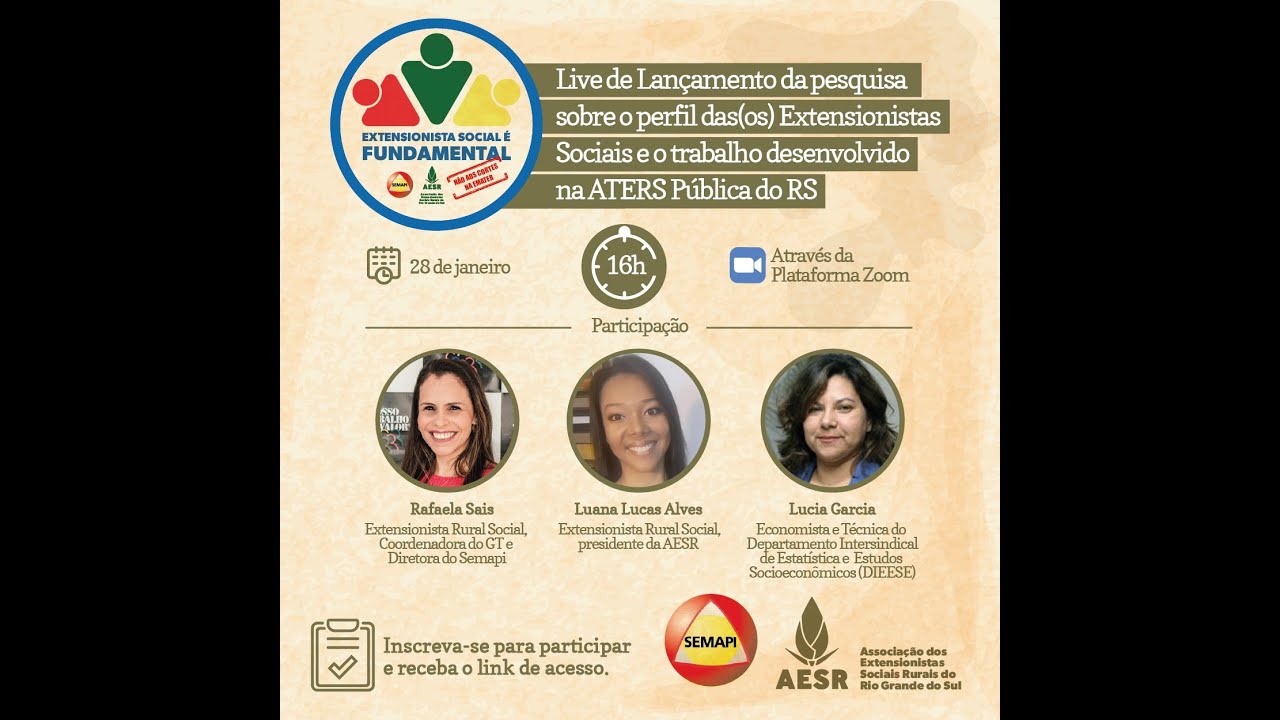 Pesquisa sobre o perfil das Extensionistas Sociais e o trabalho desenvolvido na ATERS Pública do RS