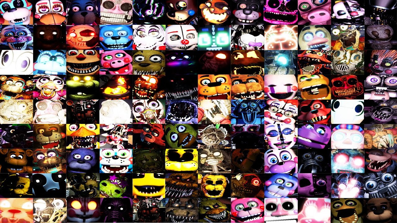 All FNAF Jumpscares In 11 Minutes 2014 - 2024! FNAF 1, 2, 3, 4, SL, PS, UCN, HW, AR, SB, Ruin, HW2